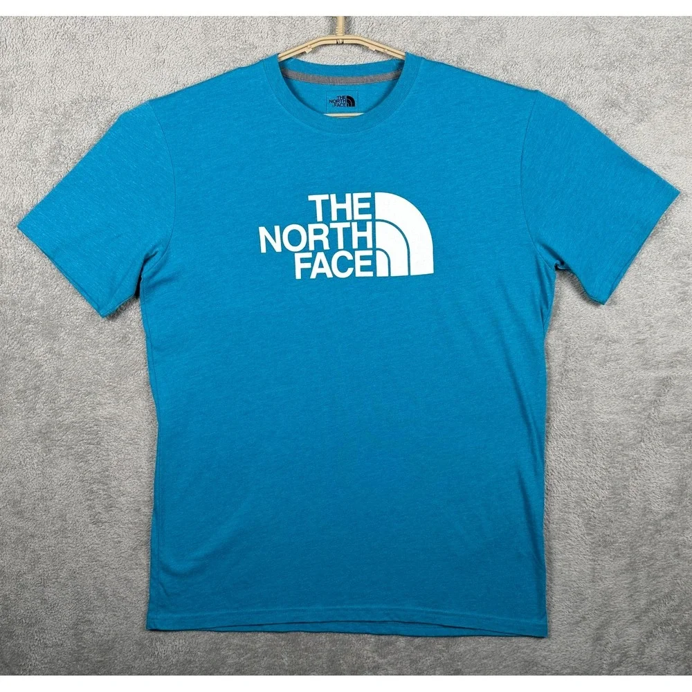 The North Face Mens Blue Halfdome Standard Fit Crew Short Sleeve Tee NF0A3VHKE7J